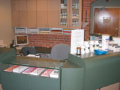 Our front desk was designed by Davlen & Asociates. We offer our patients nutritional products and supports.