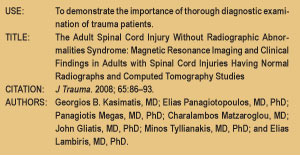 Spinal Cord Injury without Radiographic Abdnormalities SCIWORA